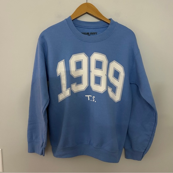 Taylor Swift Tops - Taylor Swift 1989 Blue Crewneck Sweatshirt